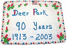 A cake made for Deer Park's 90 year celebration.