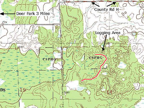 Logging area map of 2002.