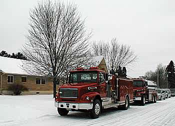 Fire trucks in Clear Lake