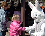Shaking Hands with Easter Bunny