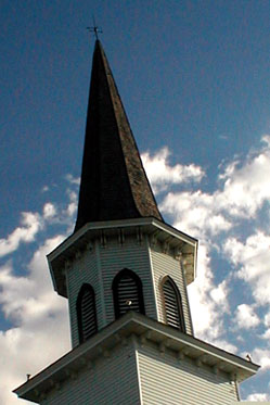East Immanuel Lutheran Church steeple.