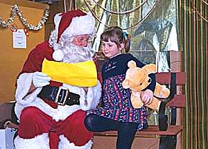 Santa visits the Deer Park Community Center